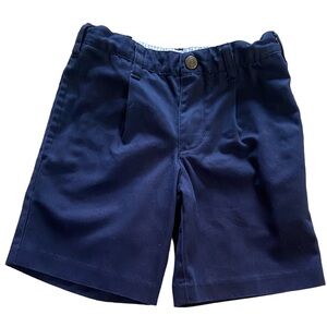 Talbots Kids 100% Cotton Shorts Navy Blue Adjustable Tab Waist Size 4